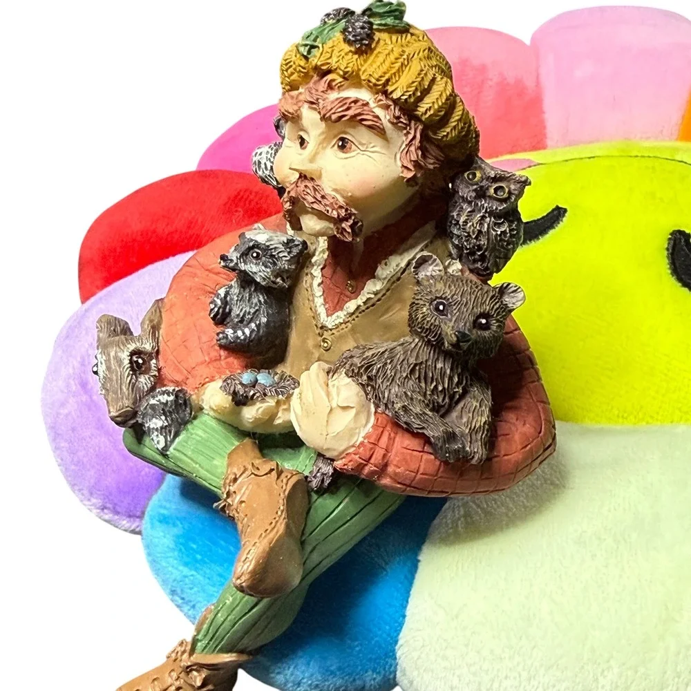 Whimsical Forest Man Figurine‎ with Animals Statue Home Decor Collectible